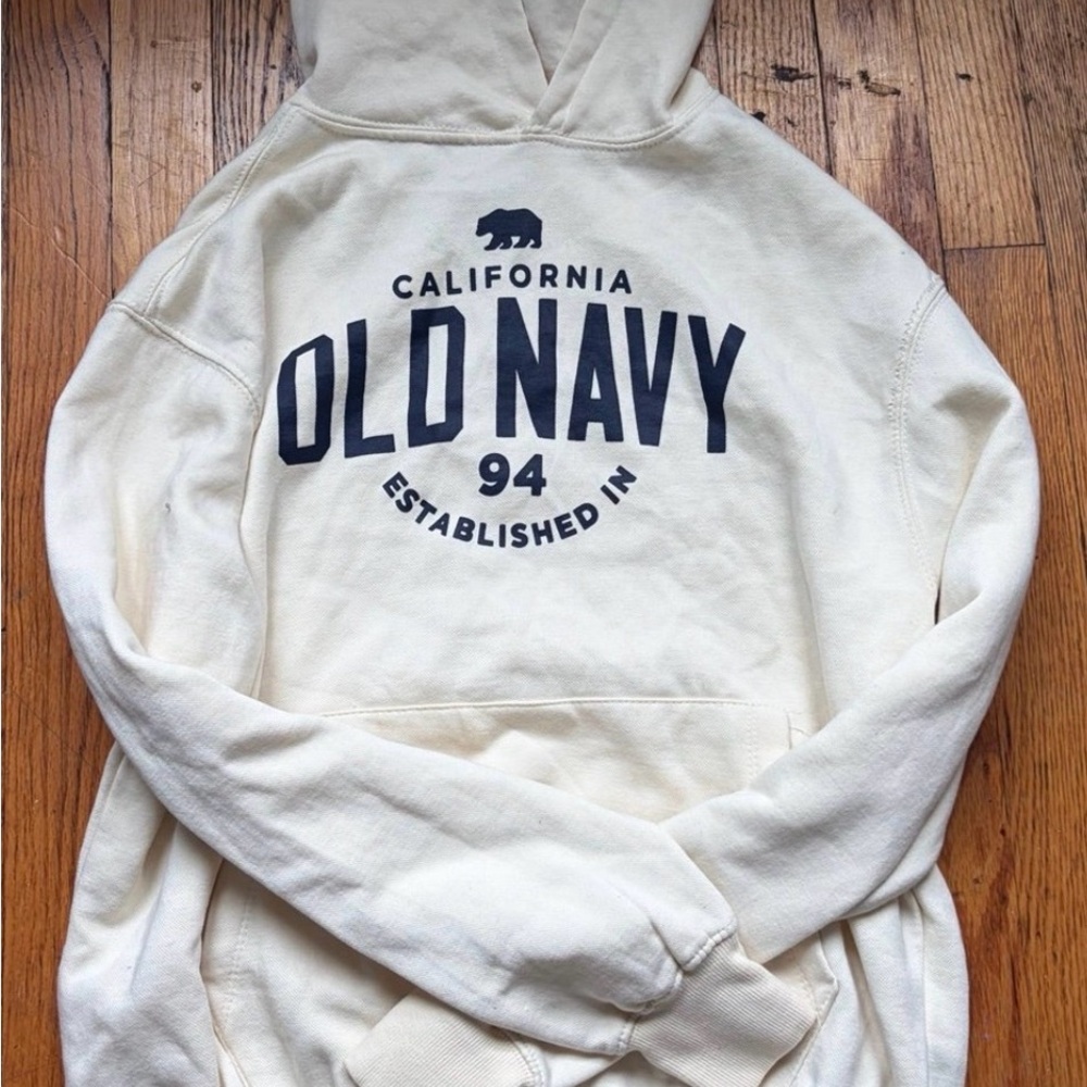 Old Navy Soft Cream Fleece hoodie - Picture 2 of 3